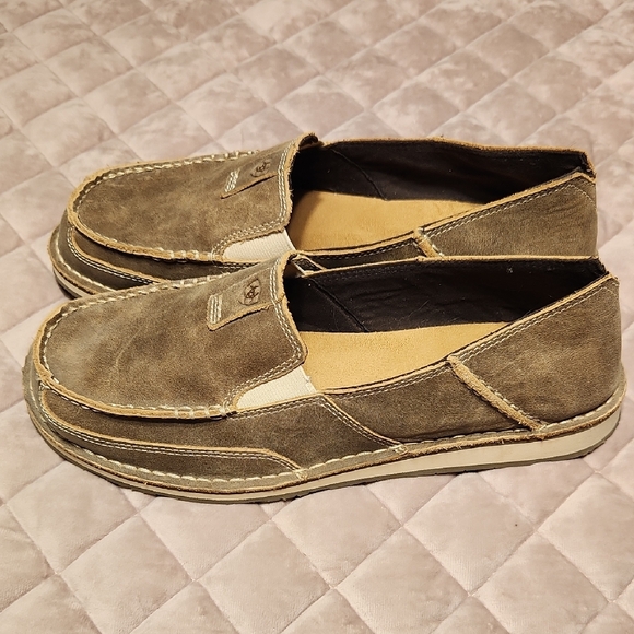 Ariat Brown Leather Slip-On Loafers - Women's - Picture 2 of 7